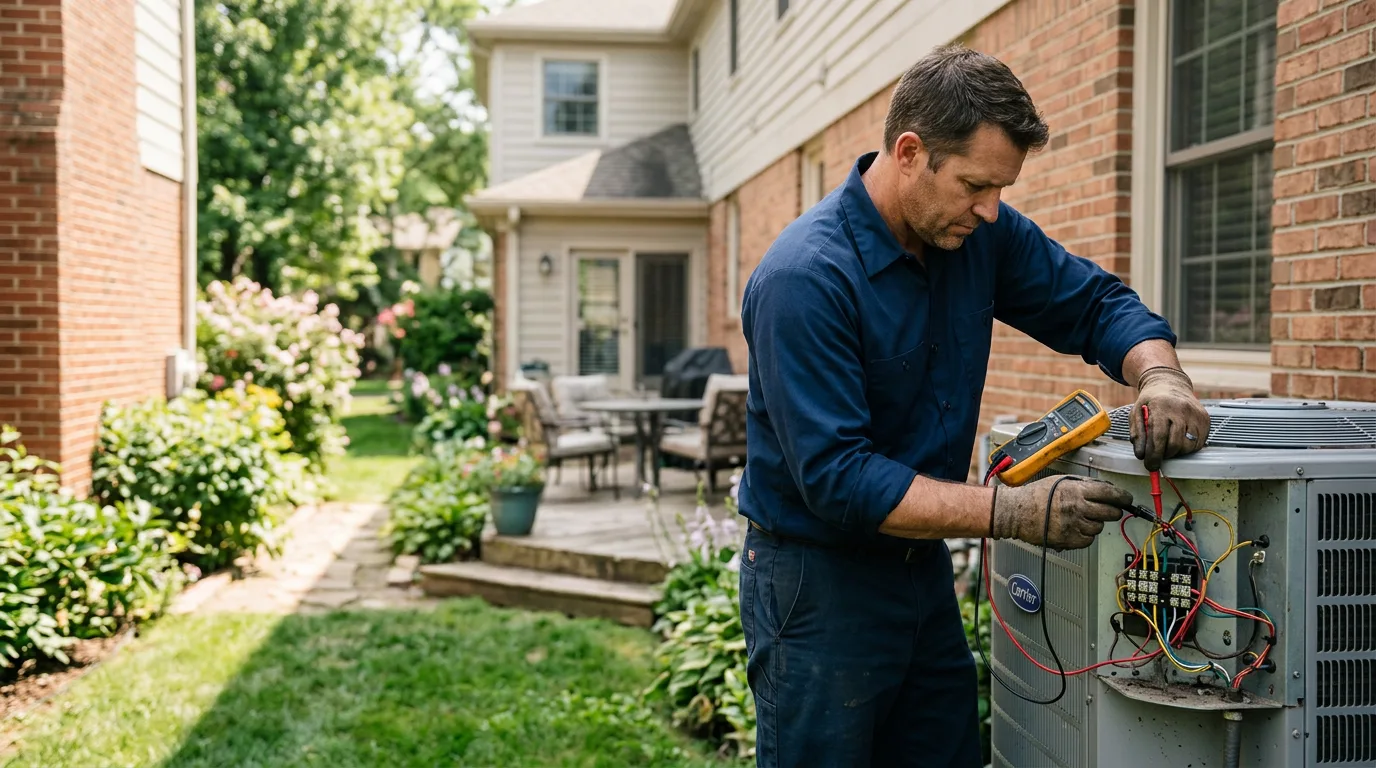 HVAC technician working near Nelsonville, WI